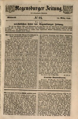 Regensburger Zeitung Mittwoch 15. März 1848