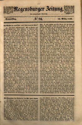 Regensburger Zeitung Donnerstag 16. März 1848