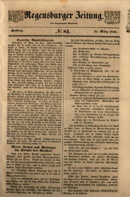 Regensburger Zeitung Freitag 24. März 1848