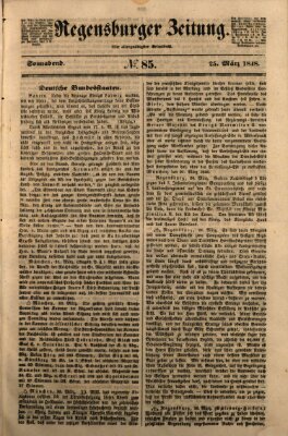 Regensburger Zeitung Samstag 25. März 1848