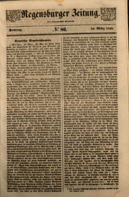 Regensburger Zeitung Sonntag 26. März 1848