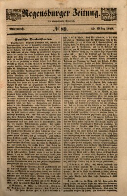 Regensburger Zeitung Mittwoch 29. März 1848