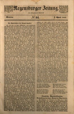 Regensburger Zeitung Montag 3. April 1848