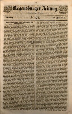 Regensburger Zeitung Dienstag 27. Juni 1848