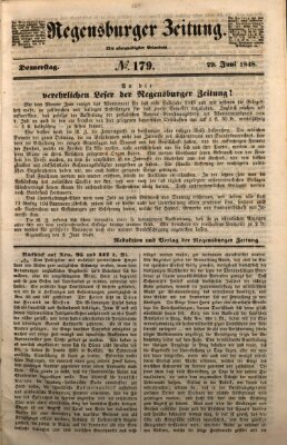 Regensburger Zeitung Donnerstag 29. Juni 1848