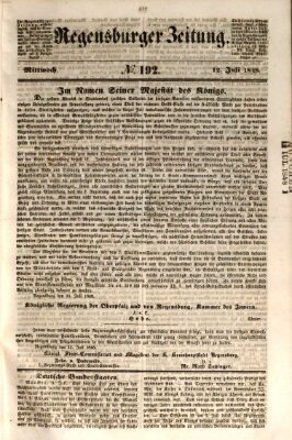 Regensburger Zeitung Mittwoch 12. Juli 1848