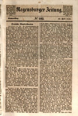 Regensburger Zeitung Donnerstag 13. Juli 1848