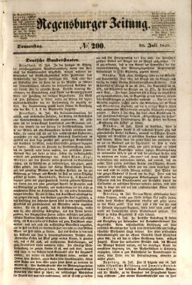 Regensburger Zeitung Donnerstag 20. Juli 1848