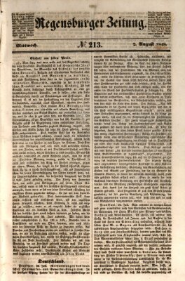 Regensburger Zeitung Mittwoch 2. August 1848