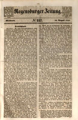 Regensburger Zeitung Mittwoch 16. August 1848