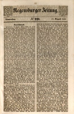 Regensburger Zeitung Donnerstag 17. August 1848