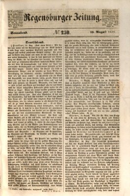 Regensburger Zeitung Samstag 19. August 1848