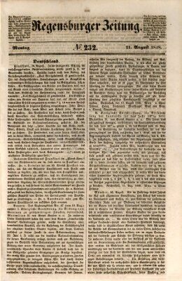 Regensburger Zeitung Montag 21. August 1848