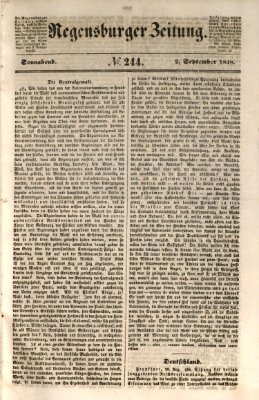 Regensburger Zeitung Samstag 2. September 1848