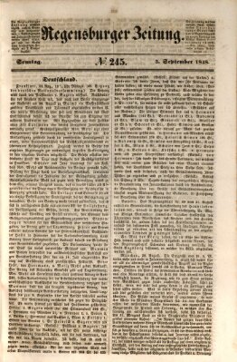 Regensburger Zeitung Sonntag 3. September 1848