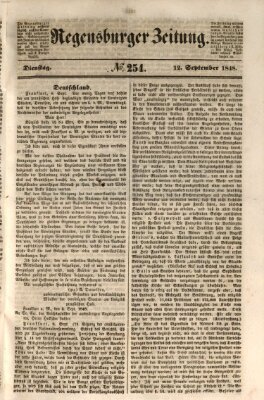 Regensburger Zeitung Dienstag 12. September 1848