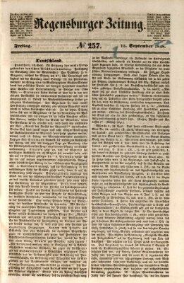 Regensburger Zeitung Freitag 15. September 1848