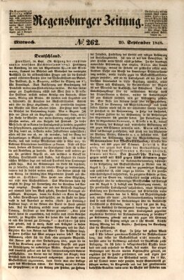 Regensburger Zeitung Mittwoch 20. September 1848