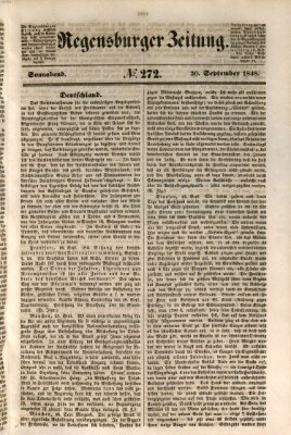 Regensburger Zeitung Samstag 30. September 1848