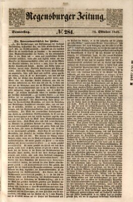 Regensburger Zeitung Donnerstag 12. Oktober 1848