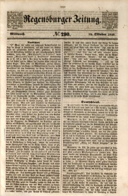 Regensburger Zeitung Mittwoch 18. Oktober 1848