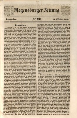 Regensburger Zeitung Donnerstag 19. Oktober 1848