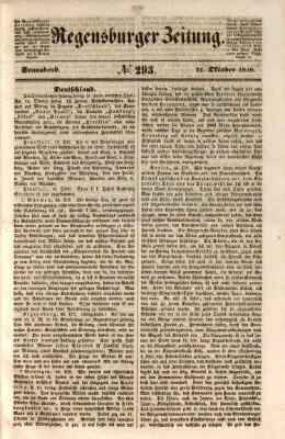 Regensburger Zeitung Samstag 21. Oktober 1848