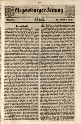 Regensburger Zeitung Montag 23. Oktober 1848