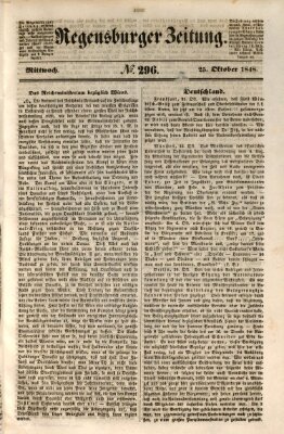 Regensburger Zeitung Mittwoch 25. Oktober 1848