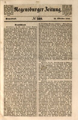 Regensburger Zeitung Samstag 28. Oktober 1848