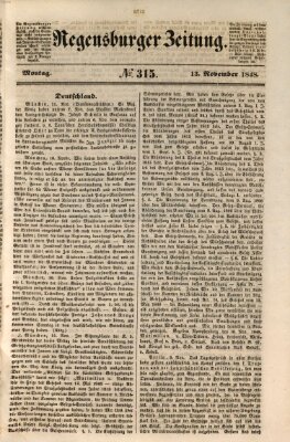 Regensburger Zeitung Montag 13. November 1848