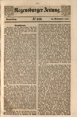 Regensburger Zeitung Donnerstag 16. November 1848