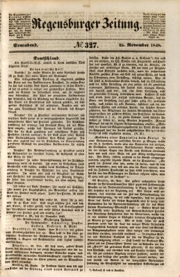 Regensburger Zeitung Samstag 25. November 1848