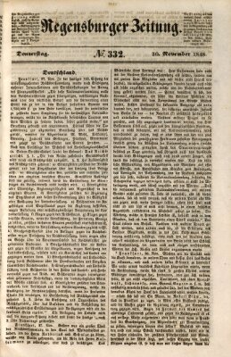 Regensburger Zeitung Donnerstag 30. November 1848
