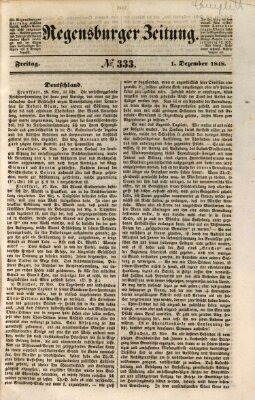 Regensburger Zeitung Freitag 1. Dezember 1848