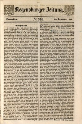 Regensburger Zeitung Donnerstag 14. Dezember 1848