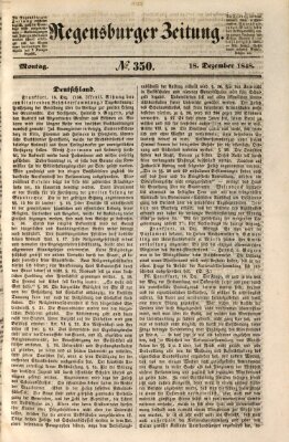 Regensburger Zeitung Montag 18. Dezember 1848