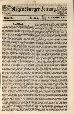 Regensburger Zeitung Mittwoch 20. Dezember 1848