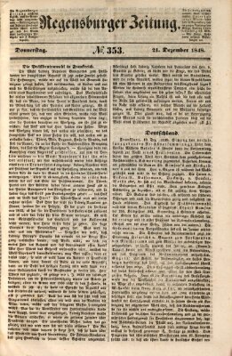 Regensburger Zeitung Donnerstag 21. Dezember 1848