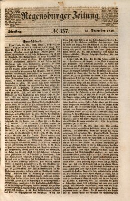 Regensburger Zeitung Dienstag 26. Dezember 1848