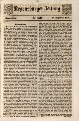 Regensburger Zeitung Donnerstag 28. Dezember 1848