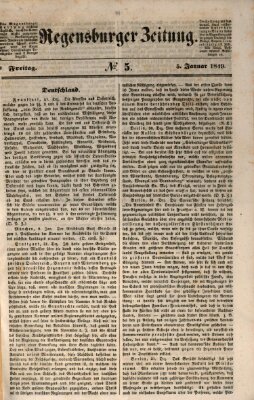 Regensburger Zeitung Freitag 5. Januar 1849