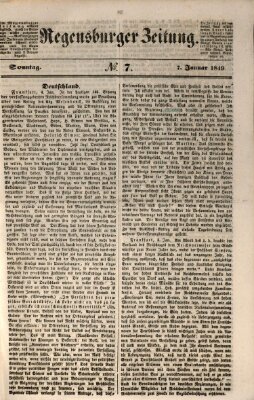 Regensburger Zeitung Sonntag 7. Januar 1849