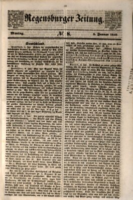 Regensburger Zeitung Montag 8. Januar 1849