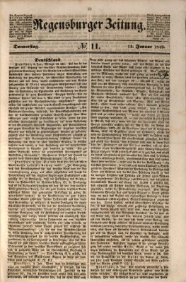 Regensburger Zeitung Donnerstag 11. Januar 1849