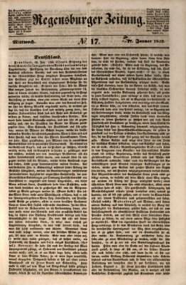 Regensburger Zeitung Mittwoch 17. Januar 1849