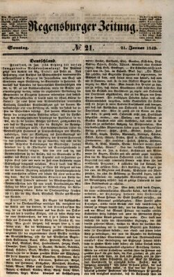 Regensburger Zeitung Sonntag 21. Januar 1849