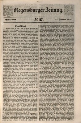 Regensburger Zeitung Samstag 27. Januar 1849