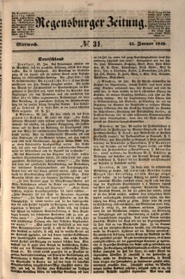 Regensburger Zeitung Mittwoch 31. Januar 1849