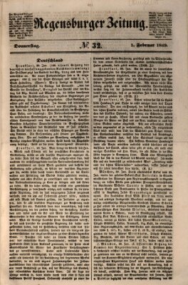 Regensburger Zeitung Donnerstag 1. Februar 1849